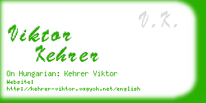 viktor kehrer business card